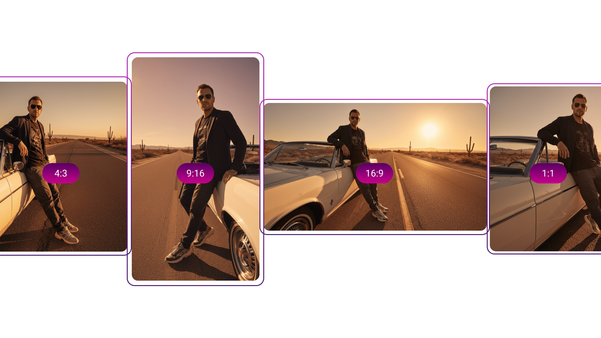 Different aspect ratios interface